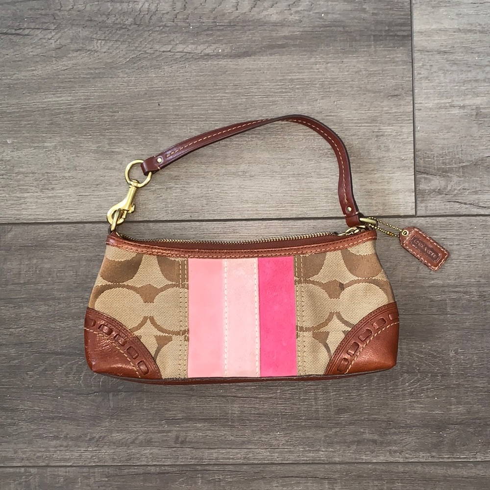 Signature Coach Bag with Suede Detail